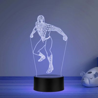 Spider-Man Across The Spider Verse Design Night Lamp with multicolored